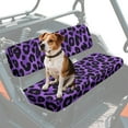 thumbnail image 1 of ZIATUBLES Deep Violet Leopard Print UTV Seat Covers 2 Pack, Waterproof Polyester Replacement Front Bench Seats Covers, Wear-Resistant UTV Outdoor Accessory Part for Kawasaki Mule, 1 of 8
