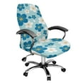 thumbnail image 1 of ZIATUBLES Desk Office Chair Cover Soft Universal Home Office Chair Slipcover Removable Washable Computer Rotating Chair Cover Stylish Chair Protector Covers, L, Cherry Flower Pale Blue, 1 of 7