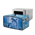 thumbnail image 1 of ZIATUBLES Dolphin Print Toaster Oven Cover Stain Resistant Dust Protector with Side Pockets Anti Scratch Kitchen Countertop Organization, Fits 18.5" x 14.5" x 9", 1 of 8