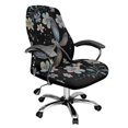 thumbnail image 1 of ZIATUBLES Dragonfly Flower Leaf Printed Stretch Computer Office Chair Cover with Snap Button Soft Removable Home Rotating Chair Slipcovers Stylish Washable High Back Chair Cover, L, 1 of 7
