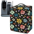 thumbnail image 1 of ZIATUBLES Flower Petal Black Print Ice Cream Machine Cover Stain Resistant Kitchen Countertop Organizer Kitchen Appliance Decor Protector Cover with Front Pocket, 15.35" x 9.84" x 18.11", 1 of 6