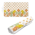 thumbnail image 1 of ZIATUBLES Flower Polka Dot Print Ironing Blanket Pale Foldable Ironing Mat Pad, Portable Ironing Board Cover for Travel Washer Dryer Countertop, 31.5" x 19.6", 1 of 7