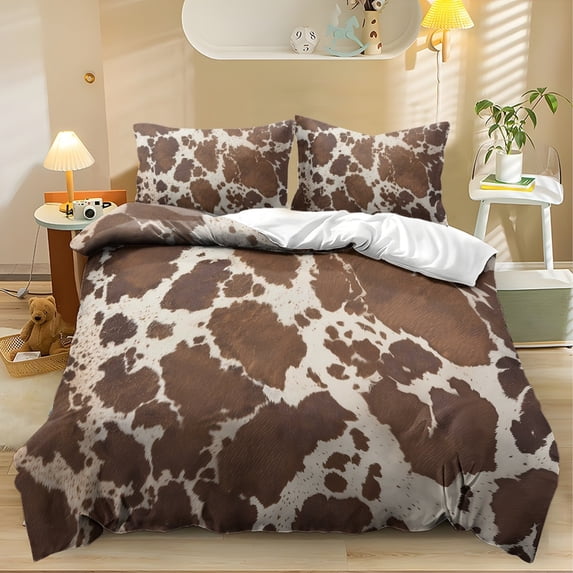 ZIATUBLES Full Size Soft Duvet Cover Set, 3-Piece Breathable Polyester Bedding with Zipper Closure, Lightweight All-Season Comforter Cover, Machine Washable Home Dorm Decor