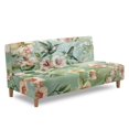 thumbnail image 1 of ZIATUBLES Futon Couch Cover Armless, Stretch Sofa Slipcover Dustproof Furniture Protector Elastic Non-Slip Washable for Sofa Bed, Living Room, Hummingbird Flower Print, 1 of 9