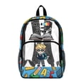thumbnail image 1 of ZIATUBLES Heavy Duty Clear Backpack 17 Inch, Boy Reading School Print Fabric & PVC Transparent Bag, One Pocket See Through Bookbag for School College Security, 1 of 7