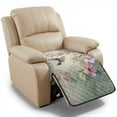thumbnail image 1 of ZIATUBLES Hummingbird Pink Flower Print Recliner Chair Slipcover, Anti-Slip Washable Furniture Protector for Reclining Couch Seat Cushion, Pet Dog Cat Friendly Living Room Decor Accessory, 1 of 8