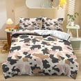 thumbnail image 1 of ZIATUBLES King Size Duvet Cover Set - Soft Bedding with Pink Beige Camouflage Print, Lightweight All-Season Comforter Cover & 2 Pillowcases, Machine Washable Easy Care for Home Dorm, 1 of 8
