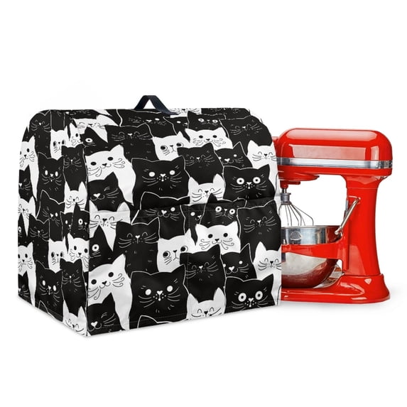 ZIATUBLES Kitchen Mixer Cover Comfort Kitchen Dust Cover for Stand Mixer Multi-Functional Waterproof Kitchen Mixer Accessories and Attachments for 4.5-5 Quart Standing Mixer, Doodle Cat