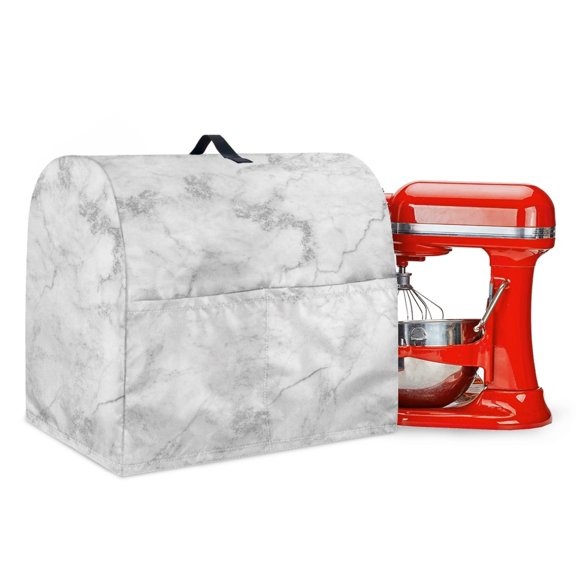 ZIATUBLES Kitchen Mixer Cover Stand Mixer Dust Proof Cover Compatible with 4.5-5 Quart Mixers Gray Marble Print Waterproof Multi-Functional Kitchen Mixer Accessories Easy to Clean