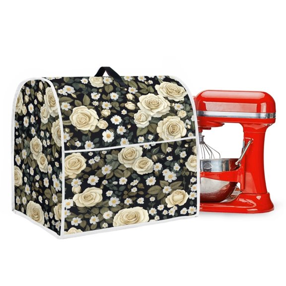 ZIATUBLES Kitchen Mixer Dust Cover Machine Washable Appliance Decor Cover Lightweight Mixers Accessories Easy to Clean Compatible with 4.5-5 Quart, Retro Rose Daisy