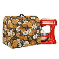 ZIATUBLES Kitchen Mixer Dust Cover Portable Stand Mixer Cover with Top Handle and Adjusting Drawstring for 6-8 Quart Multi-Functional Kitchen Appliance Cover, Vintage Floral