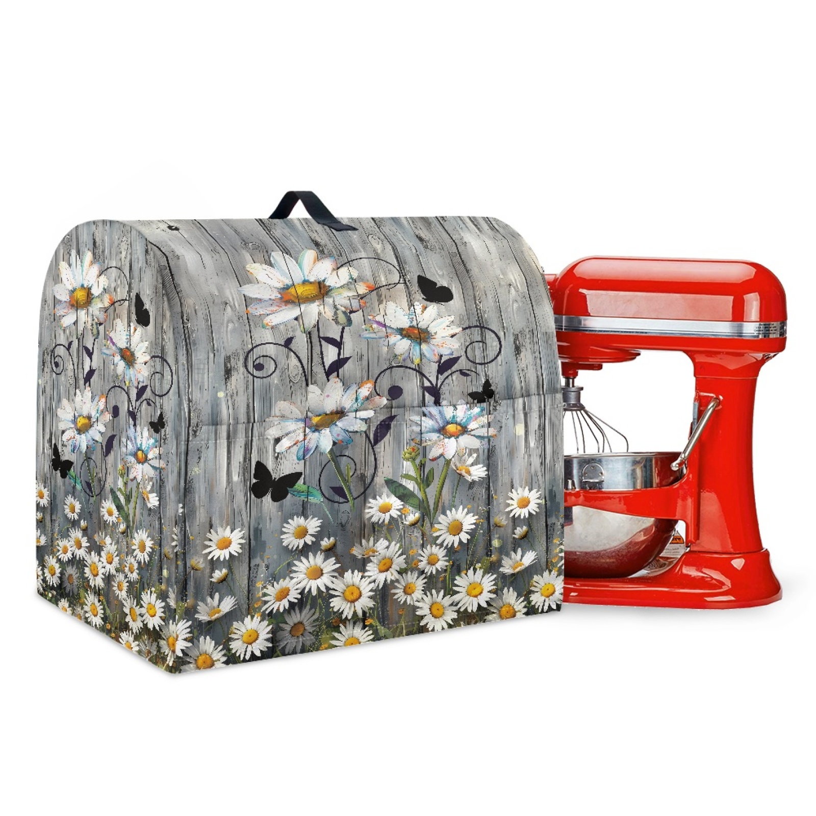 Stand Mixer & Toaster Cover Set – Dust & Splash Proof, Fits 4.5-5 Quart Mixer & 4-Slice Toaster, Sunflower Vine Design