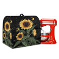 thumbnail image 1 of ZIATUBLES Kitchen Stand Mixer Cover Waterproof Dust Cover for Mixer with Adjusting Drawstring for 6-8 Quart Multi-Functional Kitchen Mixer Accessories, Sunflower Moon Black, 1 of 7