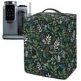 thumbnail image 1 of ZIATUBLES Leaf Black Print Ice Cream Maker Machine Dust Cover with Front Pockets and Top Handle, Open Bottom Design for Easy Slip-On Use, Stain Resistant Polyester Kitchen Appliance Decor, 1 of 6