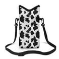 thumbnail image 1 of ZIATUBLES Neoprene Cellphone Crossbody Bag Portable Phone Sleeve Case with Adjustable Strap Water Resistant Phone Purse, 4 X 8 Inch, Black White Cow Print, 1 of 7