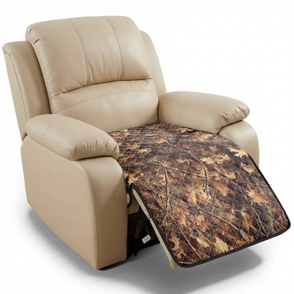 ZIATUBLES Oak Tree Camouflage Print Recliner Chair Cover, Anti-Slip Quilted Polyester Recliner Slipcover, Washable Pets Friendly Furniture Protector for Most Standard Recliners