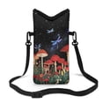 thumbnail image 1 of ZIATUBLES Protective Phone Crossbody Bag Adjustable Carrying Strap Neoprene Cellphone Sleeve Lightweight Shock Absorbing Pouch Case, 4 X 8 Inch, Dragonfly Mushroom, 1 of 7