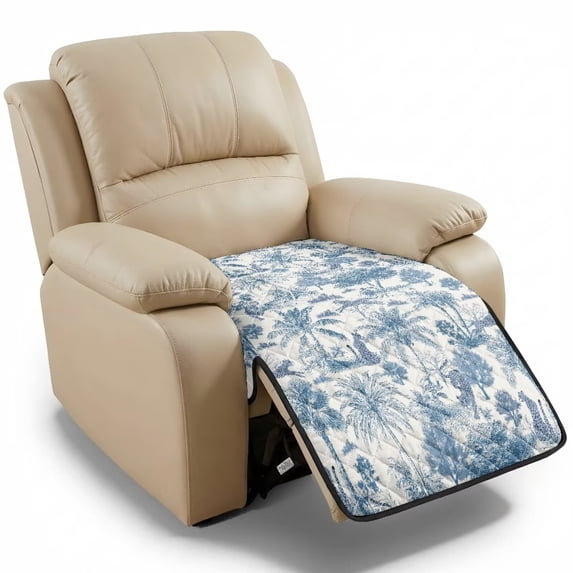 ZIATUBLES Quilted Recliner Chair Cover, Polyester Pet Friendly Seat Cushion Protector, Non-Slip Washable Furniture Slipcover for Dogs Cats, Universal Fit for Living Room Sofa