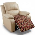 thumbnail image 1 of ZIATUBLES Red Leopard Print Recliner Chair Cover, Quilted Polyester Furniture Protector with Anti-Slip Silicone Dots, Washable Pet Friendly Seat Cushion Slipcover for Living Room, 1 of 8