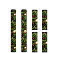 thumbnail image 1 of ZIATUBLES Refrigerator Door Handle Covers Set of 6 Protective Kitchen Appliance Gloves Soft Lightweight Handle Cloth Protector Fit Fridge Microwave Dishwasher, Christmas Tree Bauble Candy Cane, 1 of 7