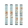 thumbnail image 1 of ZIATUBLES Refrigerator Door Handle Wraps Protective Kitchen Appliance Neoprene Handle Covers Fit Fridge Microwave Oven Dishwasher Cozy Home Decor Protector, 6 PCS, Starfish Shell Wood Grain, 1 of 7