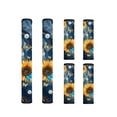 thumbnail image 1 of ZIATUBLES Refrigerator Door Handle Wraps Set of 6 Lightweight Neoprene Kitchen Appliance Decor Replacement Sturdy Handle Covers Fit Fridge Microwave Oven, Sunflower Daisy Butterfly Blue Golden Marble, 1 of 7