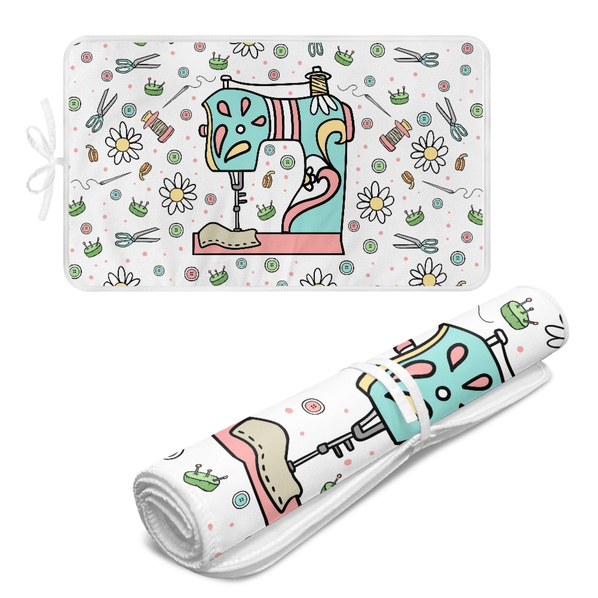 ZIATUBLES Sewing Machine Daisy Print Foldable Ironing Mat Pad Heat ...