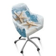 thumbnail image 1 of ZIATUBLES Starfish Print Curved Back Chair Cover Anti Wrinkle Polyester Universal Armchair Slipcover, Stretchable Accent Chair Slipcover Fits Office Dining and Living Room, 1 of 7