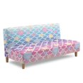 thumbnail image 1 of ZIATUBLES Stretch Armless Sofa Slipcover Elastic Futon Cover Dustproof Furniture Protector Machine Washable Folding Sofa Couch Cover, Shell Starfish Fish Scales Print, 1 of 9