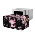thumbnail image 1 of ZIATUBLES Toaster Oven Cover Stain Resistant Appliance Protector with Top Handle Decorative Accessories for Modern Kitchen, Fits 22.5" x 18.5" x 13", Axolotl Cherry Blossom, 1 of 8