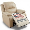 thumbnail image 1 of ZIATUBLES USA 250th Anniversary Print Recliner Chair Cover, Quilted Polyester Furniture Protector with Anti-Slip Silicone Dots, Washable Pet Friendly Seat Cushion Slipcover for Living Room, 1 of 8