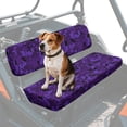 thumbnail image 1 of ZIATUBLES UTV Front Seat Covers 2-Piece Set, Compatible with Kawasaki Mule 3000 3010 3020, Wear-Resistant Polyester Replacement Protector, Deep Violet Camo Print UTV Seat Decor Acccessory Part, 1 of 8