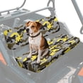 thumbnail image 1 of ZIATUBLES UTV Seat Covers 2 Pack, Waterproof Polyester Bench Seat Protectors Compatible with Kawasaki Mule 3000 4000, Yellow Black Gray Camo Print UTV Decor Accessory Part, 1 of 8