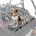 thumbnail image 1 of ZIATUBLES Universal UTV Front Seat Covers, 2-Pack Fits for Kawasaki Mule, Waterproof, Scratch-Resistant and Easy-Clean Protective Covers for Outdoor Farm Ranch (Black Gray Terrazzo), 1 of 8