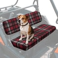 thumbnail image 1 of ZIATUBLES Universal UTV Front Seat Covers, 2-Pack Fits for Kawasaki Mule, Waterproof, Scratch-Resistant and Easy-Clean Protective Covers for Outdoor Farm Ranch (Dark Red Black Plaid), 1 of 8