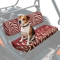 thumbnail image 1 of ZIATUBLES Universal UTV Front Seat Covers, 2-Pack Fits for Kawasaki Mule, Waterproof, Scratch-Resistant and Easy-Clean Protective Covers for Outdoor Farm Ranch (Zebra Stripes Flame Print), 1 of 8