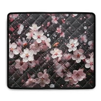 ZIATUBLES Washing Machine Dust Proof Top Cover Pad Soft Washer and Dryer Top Protector Mat for Home Laundry Room Kitchen, 24 x 19.7 Inch, Cherry Blossom