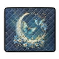 thumbnail image 1 of ZIATUBLES Washing Machine Dust Proof Top Cover Pad Soft Washer and Dryer Top Protector Mat for Home Laundry Room Kitchen, 24 x 19.7 Inch, Moon Butterfly Flower, 1 of 7