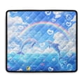 thumbnail image 1 of ZIATUBLES Washing Machine Top Dust Cover Anti-Scratch Top Protector Pad for Laundry Room Versatile Home Kitchen Decor Accessories, 24 x 19.7 Inch, Dolphin Rainbow, 1 of 7