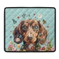 thumbnail image 1 of ZIATUBLES Washing Machine Top Dust Cover Anti-Scratch Washer Dryer Top Protector Mat for Laundry Room Kitchen Home Decor Accessories, 24 x 19.7 Inch, Dachshund Dog Floral Butterfly, 1 of 7