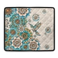 thumbnail image 1 of ZIATUBLES Washing Machine Top Dust Cover Pad Anti-Scratch Washer Dryer Top Protector Mat Water Resistant Laundry Room Kitchen Home Decor Accessories, 24 x 19.7 Inch, Hummingbird Boho Mandala Flower, 1 of 7