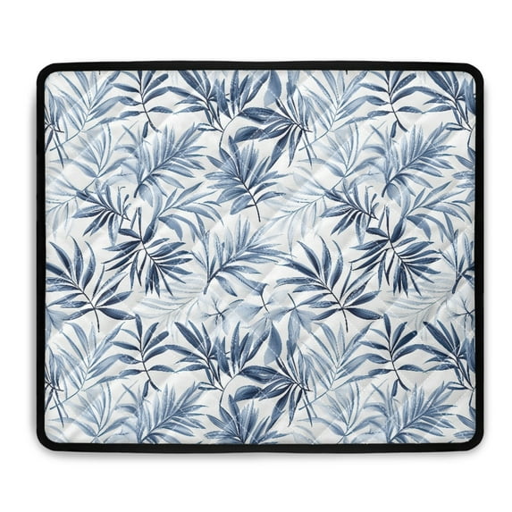 ZIATUBLES Washing Machine Top Dust Cover Pad Anti-Scratch Washer Dryer Top Protector Mat Water Resistant Laundry Room Kitchen Home Decor Accessories, 24 x 19.7 Inch, Tropical Leaf