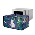 thumbnail image 1 of ZIATUBLES White Cat Print Toaster Oven Cover Dustproof Kitchen Small Appliance Cover with Top Handle and Side Pocket, Machine Washable, 18.5" x 14.5" x 9", 1 of 8