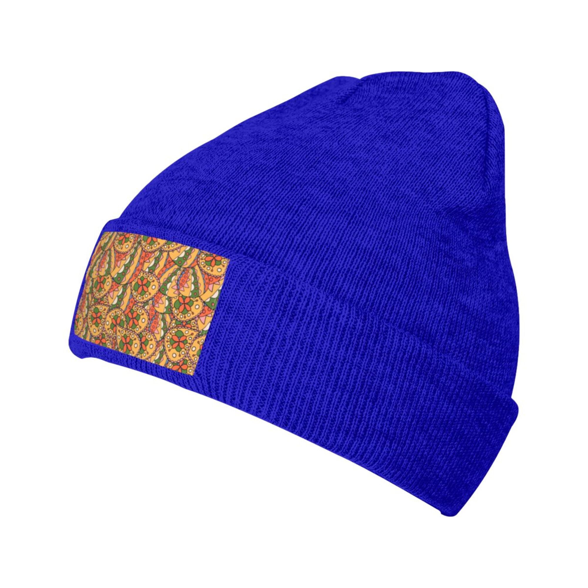 ZICANCN Abstract Bloom Paisley Flower Knit Beanie Hat, Winter Cap