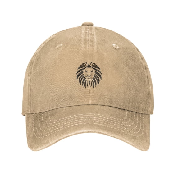 ZICANCN Adjustable Baseball Cap Women, Africa Animal Big Cat Lion Hats for Men Adult Washed Cotton Denim Baseball Caps Fashion, Natural