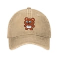 thumbnail image 1 of ZICANCN Adjustable Baseball Cap Women, Teddy Bear Brown Hats for Men Adult Washed Cotton Denim Baseball Caps Fashion, Natural, 1 of 8