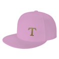 thumbnail image 1 of ZICANCN Alphabet T Pattern Baseball Caps, Trucker Hats for Men And Women, Adjustable Breathable Flat Caps, Pink, 1 of 8