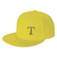 thumbnail image 1 of ZICANCN Alphabet T Pattern Baseball Caps, Trucker Hats for Men And Women, Adjustable Breathable Flat Caps, Yellow, 1 of 8