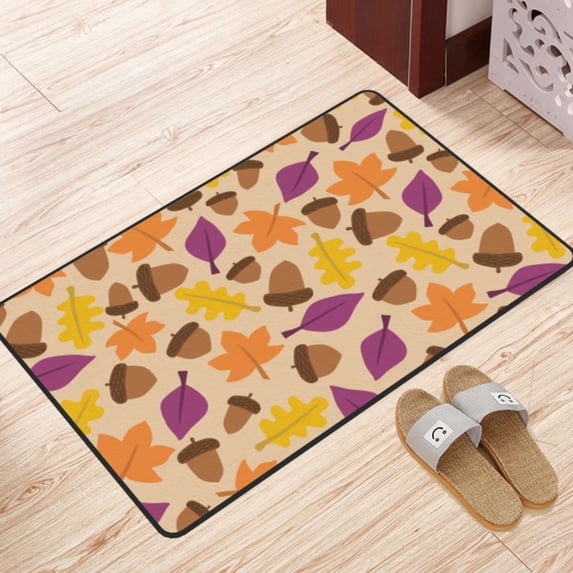 ZICANCN Area Rugs Doormat , Acorn Autumn Background Facecloth Non-Slip Floor Mat Rug for Living Room Kitchen Sink Area Indoor Outdoor Entrance 72"x48"