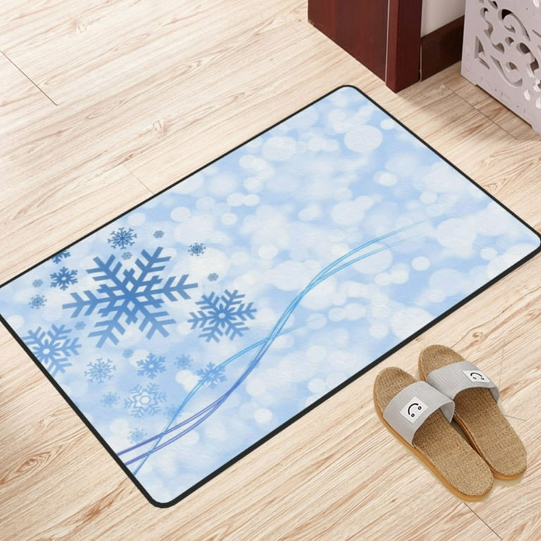 ZICANCN Area Rugs Doormat , Snow Crystals Cold Winter Facecloth